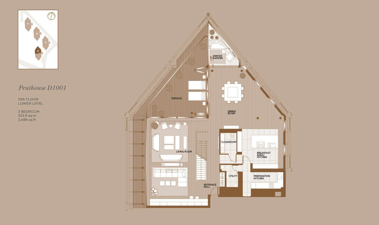 Newly Built Penthouse Floorplans